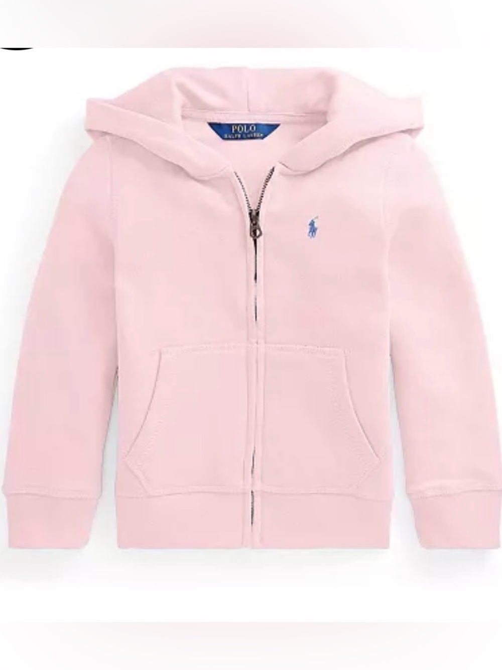 Girls Polo by Ralph Lauren Light Pink Zip Hoodie for Kids Size Small (7)like new